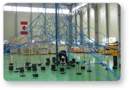 Preparing to Load Weights on Climbing Net